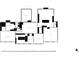 Layout of the first floor features a large kitchen, living room, primary bedroom, and garage at 9950 Farmbrook Ln, Johns Creek, GA 30022