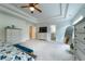 Spacious main bedroom featuring tray ceiling and three large dressers at 155 Marlow Dr, Woodstock, GA 30188