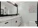 Stylish bathroom featuring a white marble countertop and modern finishes at 146 Cedar Woods Trl, Canton, GA 30114