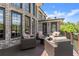 Cozy outdoor deck with comfortable seating and a fire pit, perfect for entertaining and relaxing at 146 Cedar Woods Trl, Canton, GA 30114