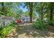 The backyard features a tree and an exterior view of the house and carport at 212 South Se Ave, Marietta, GA 30060