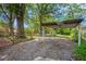 The backyard features a tree, wooden fence and an exterior view of the carport at 212 South Se Ave, Marietta, GA 30060