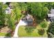 Aerial view of the property with lush landscaping, and driveway at 2934 Wendover St, Marietta, GA 30062