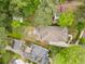 Aerial view of a home with a large backyard, mature trees, and a patio set at 686 Amsterdam Ne Ave, Atlanta, GA 30306