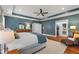 A primary bedroom features a ceiling fan, recessed lights, white trim, wood floors and neutral furnishings at 686 Amsterdam Ne Ave, Atlanta, GA 30306