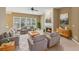 Cozy living room featuring ample seating, a fireplace, and large windows at 1815 Montcliff Dr, Cumming, GA 30041