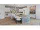 Beautiful kitchen with white cabinets, a large gray island, and modern appliances at 420-D Parkway Ne Dr, Atlanta, GA 30308