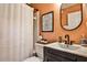 Cozy bathroom featuring a shower, bathtub and vanity with modern fixtures at 2474 Lehaven Dr, Tucker, GA 30084