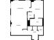 Floor plan showcasing the layout of the kitchen, living room, bedroom, and bathrooms at 57 Forsyth Nw St # 12B, Atlanta, GA 30303