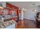 Updated kitchen featuring stainless appliances, hardwood floors, and granite countertops at 57 Forsyth Nw St # 12B, Atlanta, GA 30303