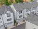 Aerial view of modern townhomes showcasing their architectural details and layout at 915 Katie Kerr Drive, Decatur, GA 30030
