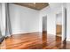 Spacious bedroom with hardwood floors and an ensuite bathroom and closet at 860 Peachtree Ne St # 909, Atlanta, GA 30308