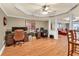Open basement space with a desk area, kitchenette, and seating area, perfect for entertaining at 3125 Flatbottom Dr, Dacula, GA 30019