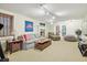 This finished basement features a fireplace, natural light, and a cozy seating area at 4627 Angelo Ne Dr, Atlanta, GA 30319