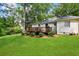 Manicured backyard features a deck, lush greenery and towering trees at 960 Lindridge Ne Dr, Atlanta, GA 30324