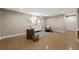 Spacious finished basement with cork flooring and neutral paint at 97 Peachtree Hills Ne Ave, Atlanta, GA 30305