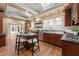 Modern kitchen boasts a large island, stainless appliances, skylights and ample cabinetry at 97 Peachtree Hills Ne Ave, Atlanta, GA 30305