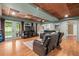 Finished basement space features a living area with a TV and exterior access to the yard at 9889 Between The Grns, Villa Rica, GA 30180