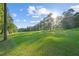 Expansive grassy yard lined with mature trees, perfect for outdoor activities and enjoying nature at 9889 Between The Grns, Villa Rica, GA 30180