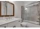 Bathroom with a modern vanity and shower at 208 Idylwilde Way, Canton, GA 30115