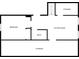 Detailed floor plan of the upper level showing the bedroom, bath, and storage areas at 208 Idylwilde Way, Canton, GA 30115