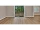 Inviting view from bedroom onto back deck with wooded scenery and lots of nature at 1922 Knipe Sw Dr, Marietta, GA 30064