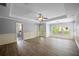 Bright living room featuring hardwood floors, neutral walls, and a ceiling fan for added comfort at 2548 Kickerillo Se Way, Atlanta, GA 30316