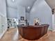 Bright living room with vaulted ceiling, fireplace and stylish built-ins at 5090 Eubanks Rd, Woodstock, GA 30188