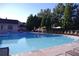 Bright and refreshing community pool on a sunny day with lounge chairs and an inflatable at 91 Batten Board Way, Woodstock, GA 30189
