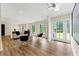 Bright living room with hardwood floors, large windows, and contemporary furniture at 4265 Hidden Valley Dr, South Fulton, GA 30349