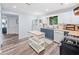 Bright kitchen with butcher block counters, white appliances, and wood-look flooring at 4365 Dover Crossing Dr, Marietta, GA 30066