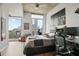 Bright bedroom featuring a large window with city views and a spacious layout at 860 Peachtree Ne St # 904, Atlanta, GA 30308