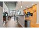 Contemporary kitchen with stainless steel appliances, granite countertops, and a breakfast bar at 860 Peachtree Ne St # 904, Atlanta, GA 30308