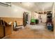 Unfinished basement area with a utility sink and washer/dryer hookups at 1239 Sharonton Dr, Stone Mountain, GA 30083