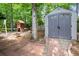 Large storage shed and playground in a beautiful backyard, perfect for outdoor activities and storage at 3151 Amesbury Way, Duluth, GA 30096