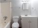 Bathroom featuring a tub/shower, toilet, and vanity with sink at 5723 Fieldstone Dr, Lithonia, GA 30038