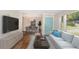 Inviting living room showcases a contemporary design with sleek furniture and wood flooring at 1398 Woodland Ave, Atlanta, GA 30316