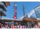 View of the Chop House Gate entrance at the Atlanta Braves stadium with H&F Burger restaurant at 2444 Coosa Vly, Atlanta, GA 30339