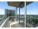 Balcony with skyline views from sliding glass doors at 855 Peachtree Ne St # 2713, Atlanta, GA 30308