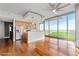 Open living space featuring hardwood floors, balcony, and lots of natural light at 855 Peachtree Ne St # 2713, Atlanta, GA 30308