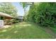 Large backyard with green grass and tree coverage; perfect area for , animals, and relaxation at 6835 Castleton Dr, Sandy Springs, GA 30328