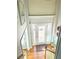 Bright entryway with hardwood floors, decorative glass door, and transom window at 323 Dewpoint Ct # 35, Marietta, GA 30064