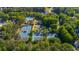Aerial view of the community's tennis courts and pool at 5685 Commons Ln, Alpharetta, GA 30005