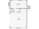 Garage-level layout featuring living room, bathroom, and garage dimensions at 3240 Corktree Trl, Stonecrest, GA 30038