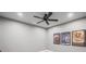 Bedroom featuring recessed lighting, a ceiling fan, and posters on the wall at 2740 Cezanne Ln, Cumming, GA 30041