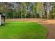 Well-manicured backyard with lush grass, mature trees, and a view of the home's exterior at 400 Auburn Rd, Auburn, GA 30011