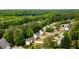 Aerial neighborhood view with lush greenery and mature trees showcasing the home's location at 1812 Riverton Dr, Suwanee, GA 30024