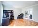 Bright office featuring hardwood floors and french doors at 1812 Riverton Dr, Suwanee, GA 30024