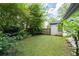Lush backyard featuring dense green ground cover and surrounding mature trees at 2284 Dauphine St, East Point, GA 30344