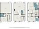 Detailed floor plan showcasing layouts for the first, second, and third floors of the property at 75 High Top Ln, Atlanta, GA 30328
